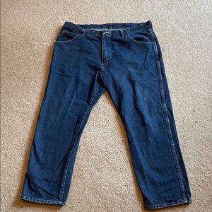 Wrangler Men's Dark Blue Relaxed Jeans